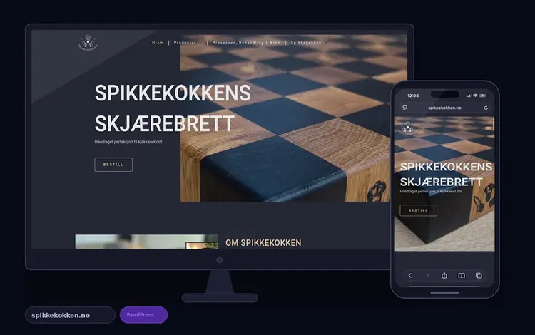 spikkekokken.no – nettside laget av DigiNorce