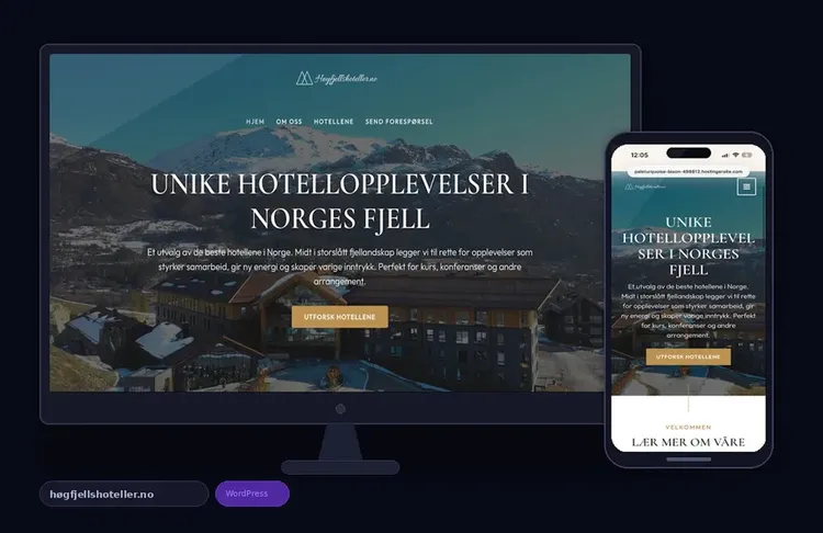 høgfjellshoteller.no – hotellnettside laget av DigiNorce
